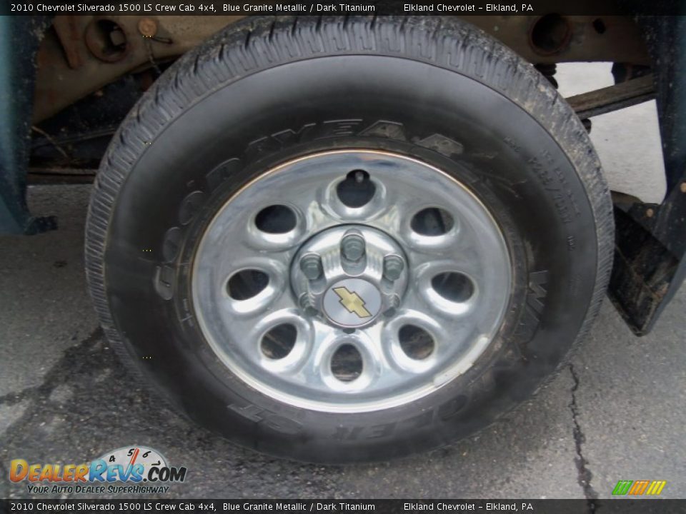 2010 Chevrolet Silverado 1500 LS Crew Cab 4x4 Blue Granite Metallic / Dark Titanium Photo #11