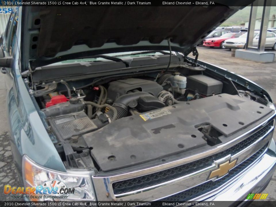 2010 Chevrolet Silverado 1500 LS Crew Cab 4x4 Blue Granite Metallic / Dark Titanium Photo #13