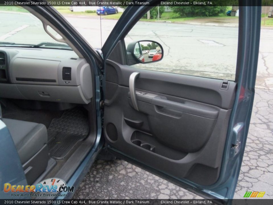 2010 Chevrolet Silverado 1500 LS Crew Cab 4x4 Blue Granite Metallic / Dark Titanium Photo #14