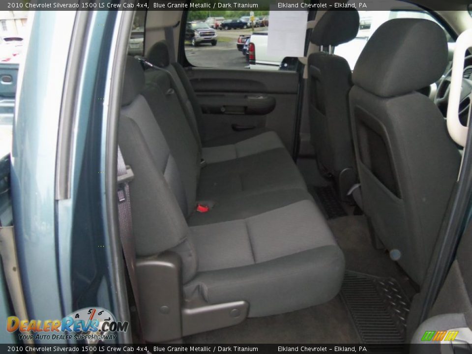 2010 Chevrolet Silverado 1500 LS Crew Cab 4x4 Blue Granite Metallic / Dark Titanium Photo #18