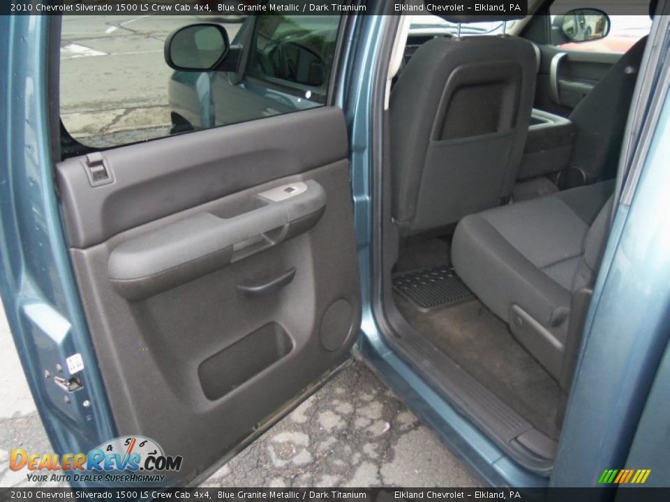 2010 Chevrolet Silverado 1500 LS Crew Cab 4x4 Blue Granite Metallic / Dark Titanium Photo #21