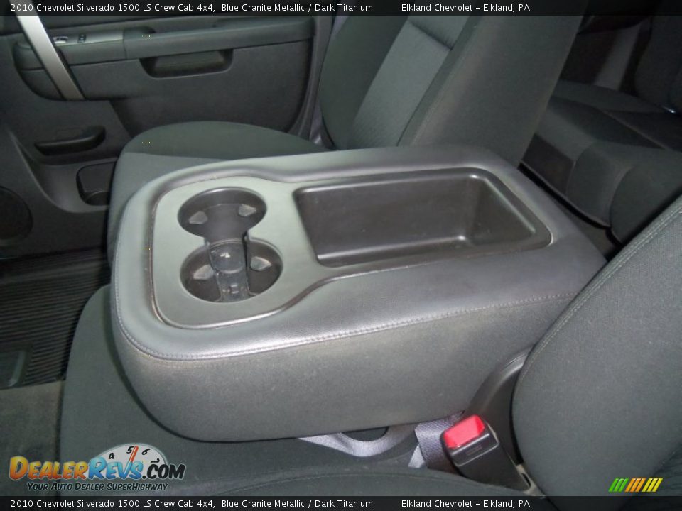 2010 Chevrolet Silverado 1500 LS Crew Cab 4x4 Blue Granite Metallic / Dark Titanium Photo #26