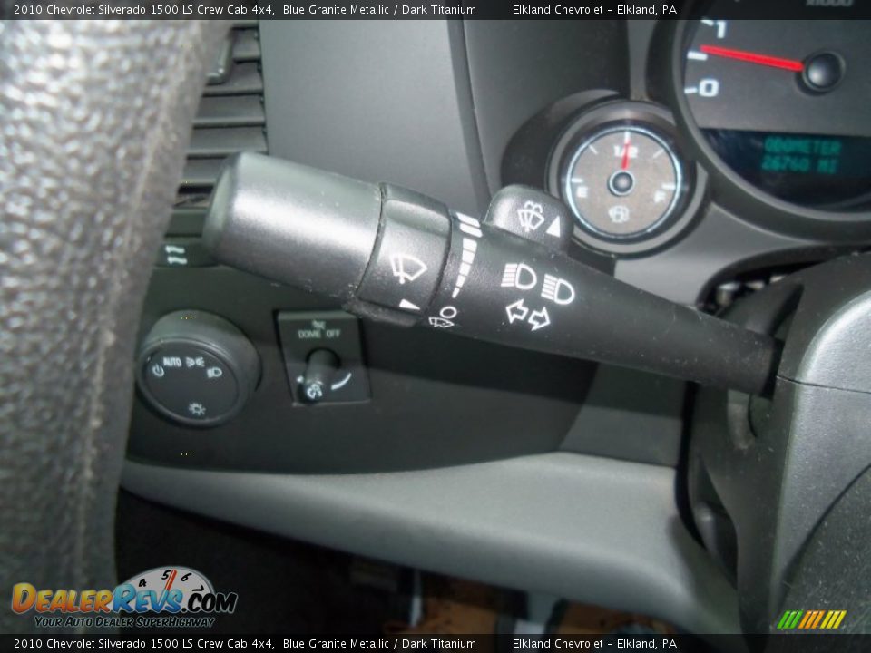 2010 Chevrolet Silverado 1500 LS Crew Cab 4x4 Blue Granite Metallic / Dark Titanium Photo #34
