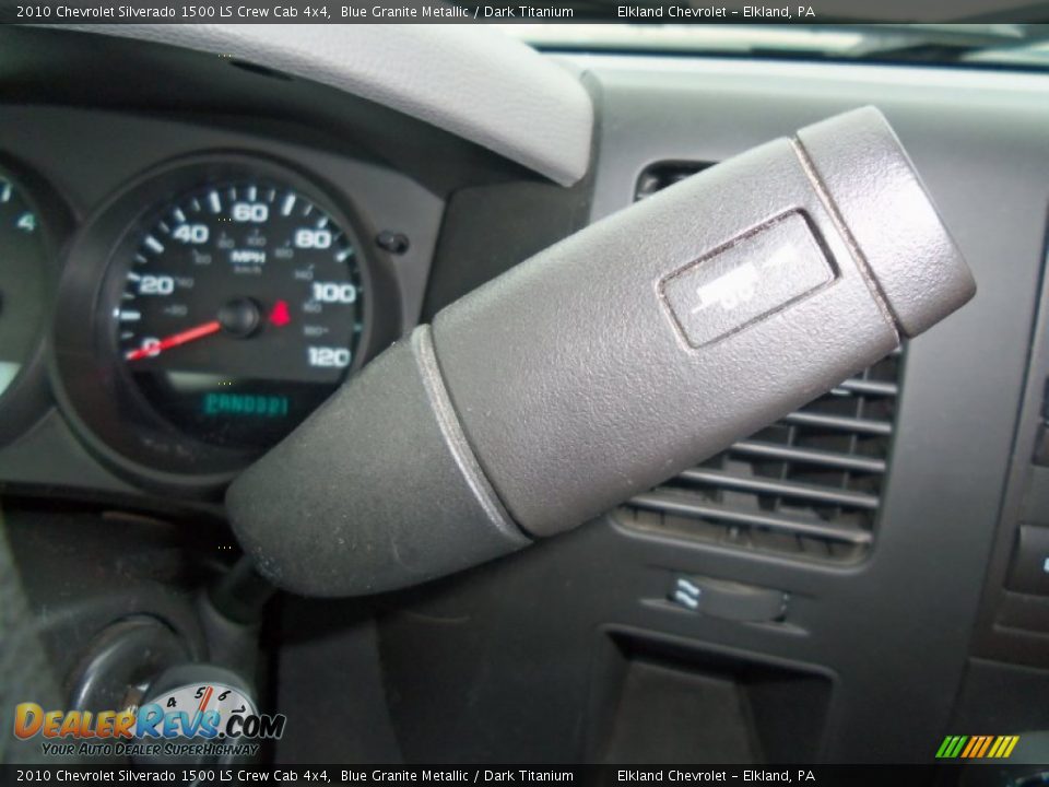 2010 Chevrolet Silverado 1500 LS Crew Cab 4x4 Blue Granite Metallic / Dark Titanium Photo #35