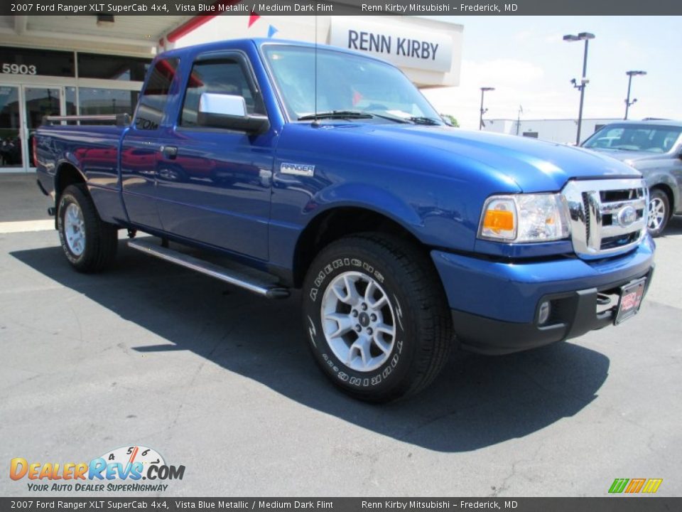 2007 Ford Ranger XLT SuperCab 4x4 Vista Blue Metallic / Medium Dark Flint Photo #1