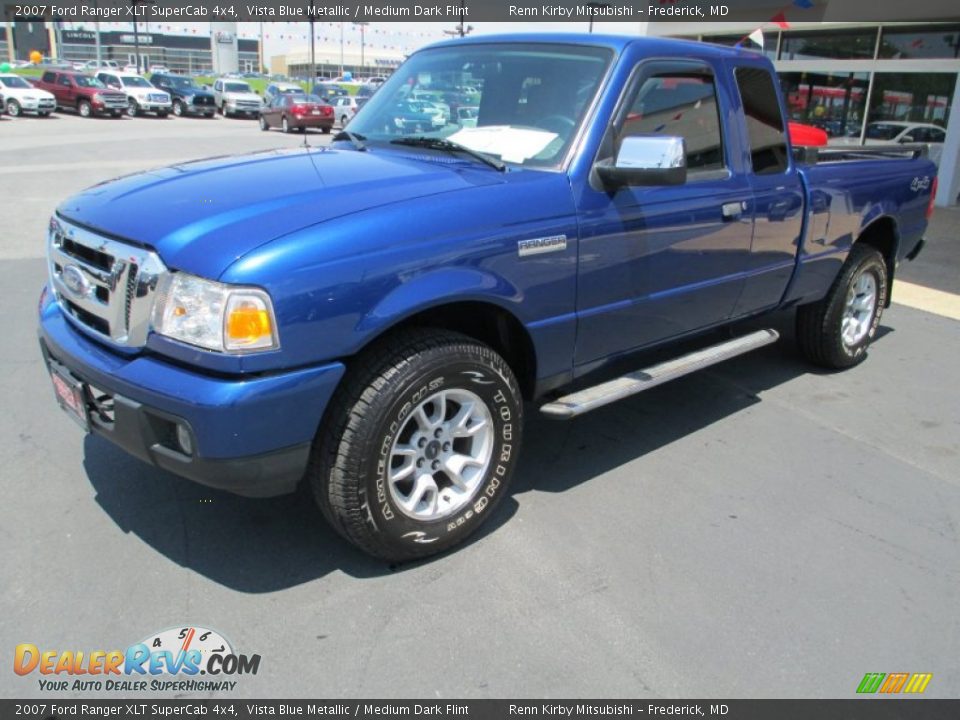 2007 Ford Ranger XLT SuperCab 4x4 Vista Blue Metallic / Medium Dark Flint Photo #3