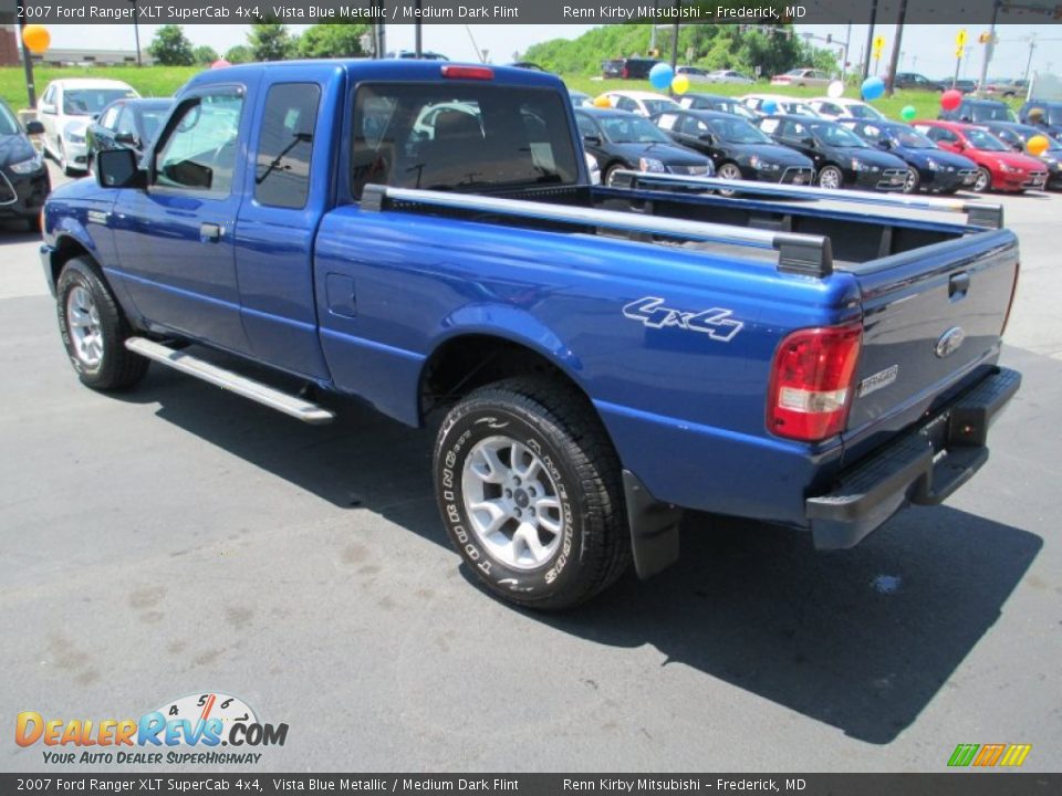 2007 Ford Ranger XLT SuperCab 4x4 Vista Blue Metallic / Medium Dark Flint Photo #5