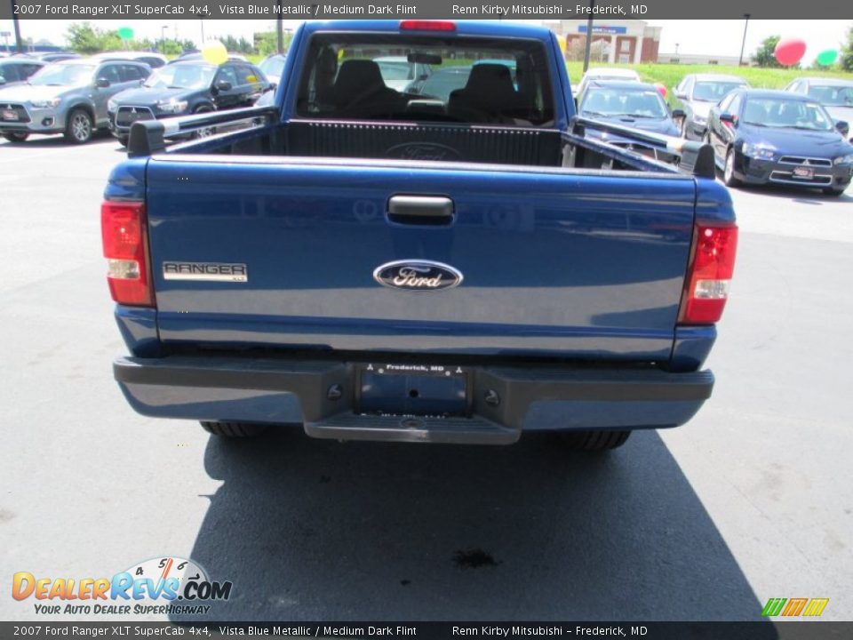 2007 Ford Ranger XLT SuperCab 4x4 Vista Blue Metallic / Medium Dark Flint Photo #6