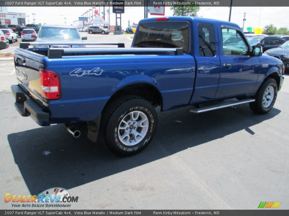 2007 Ford Ranger XLT SuperCab 4x4 Vista Blue Metallic / Medium Dark Flint Photo #7