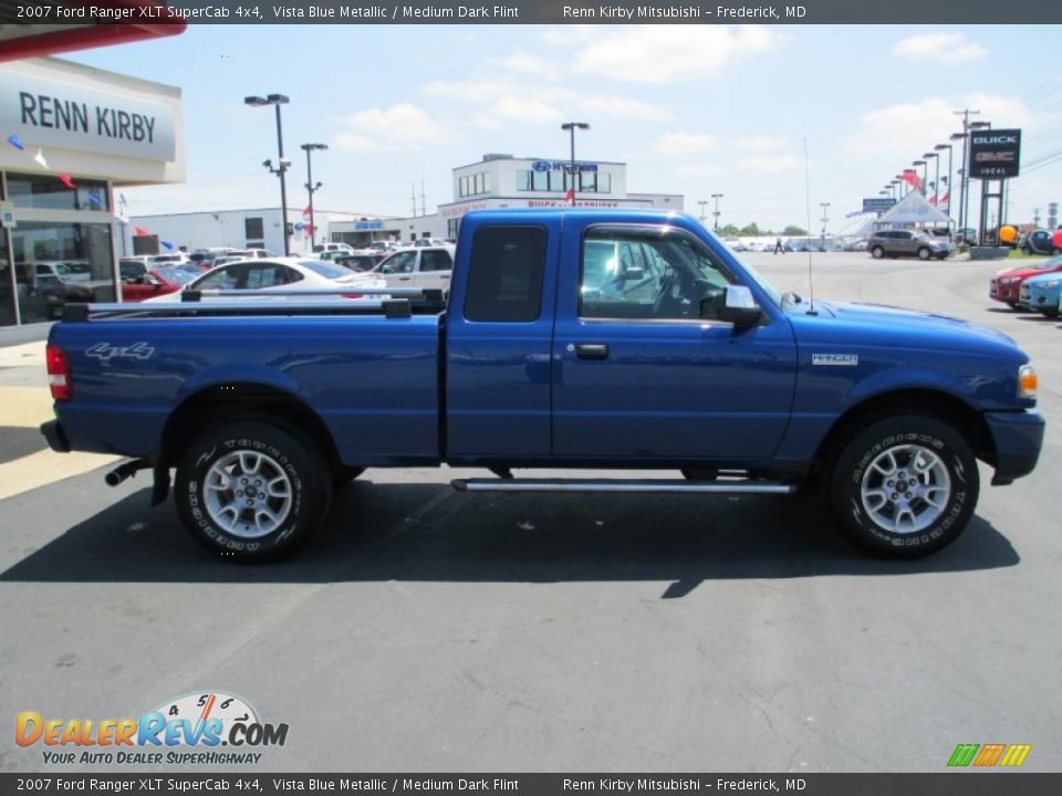 2007 Ford Ranger XLT SuperCab 4x4 Vista Blue Metallic / Medium Dark Flint Photo #8