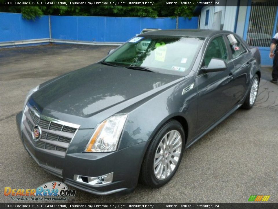 2010 Cadillac CTS 4 3.0 AWD Sedan Thunder Gray ChromaFlair / Light Titanium/Ebony Photo #1