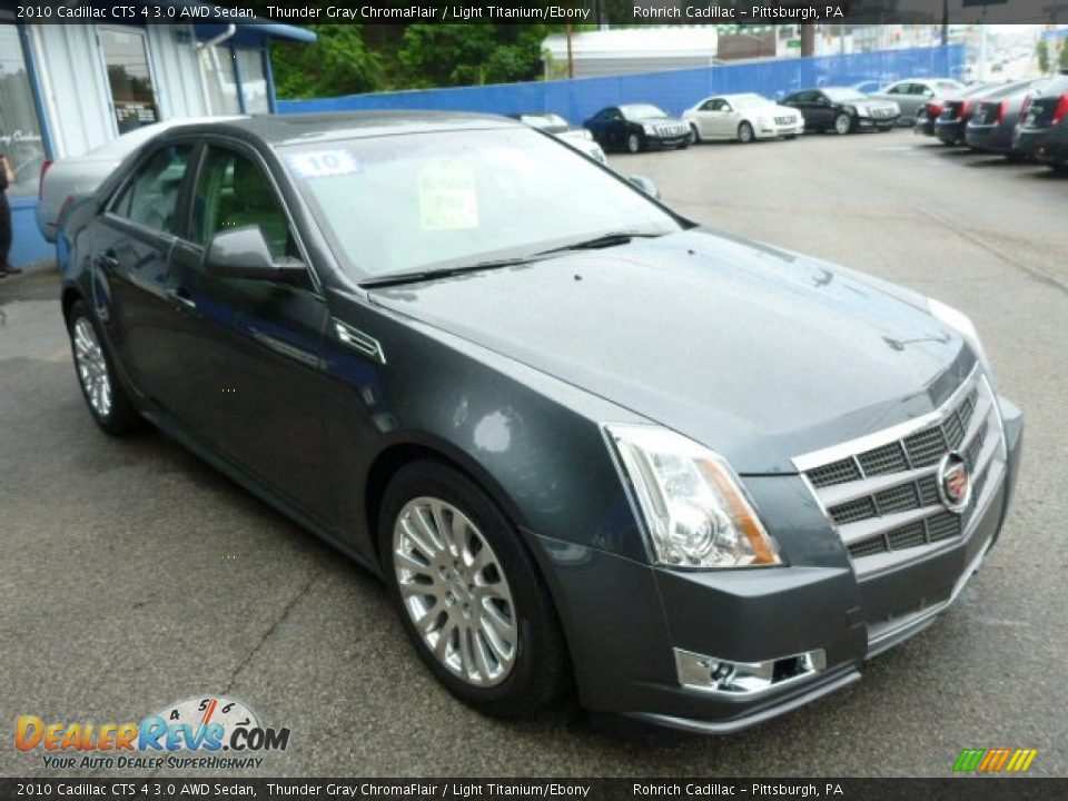 2010 Cadillac CTS 4 3.0 AWD Sedan Thunder Gray ChromaFlair / Light Titanium/Ebony Photo #2