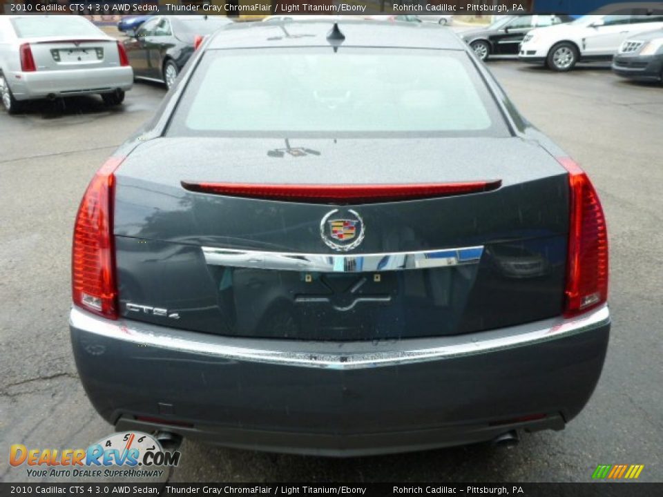 2010 Cadillac CTS 4 3.0 AWD Sedan Thunder Gray ChromaFlair / Light Titanium/Ebony Photo #12