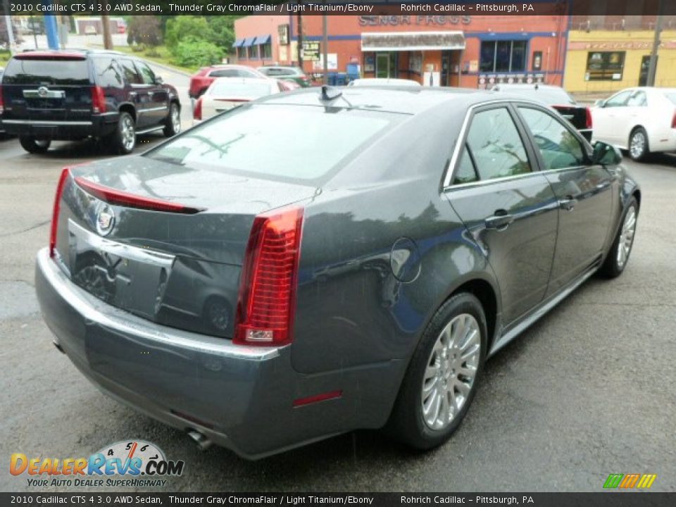 2010 Cadillac CTS 4 3.0 AWD Sedan Thunder Gray ChromaFlair / Light Titanium/Ebony Photo #13
