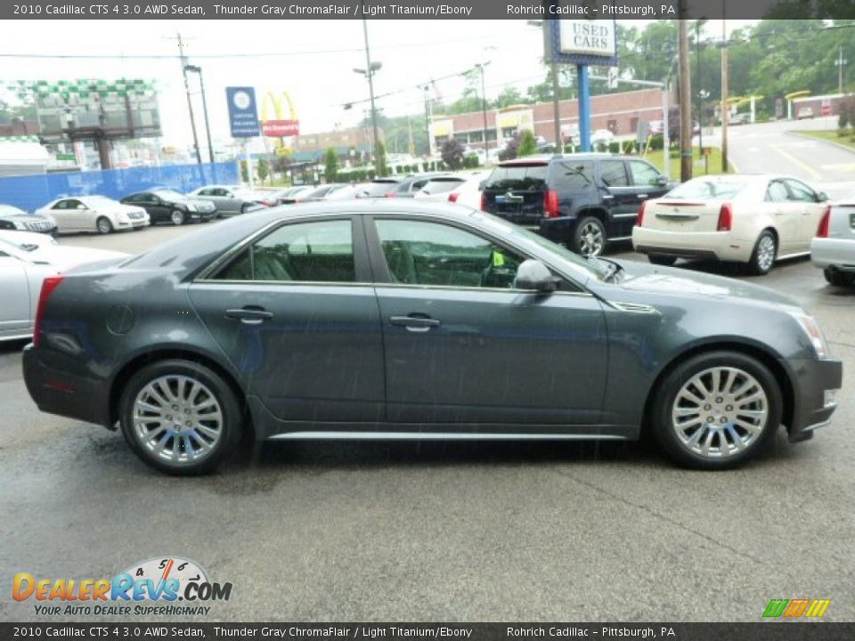 2010 Cadillac CTS 4 3.0 AWD Sedan Thunder Gray ChromaFlair / Light Titanium/Ebony Photo #14