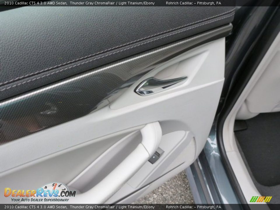 2010 Cadillac CTS 4 3.0 AWD Sedan Thunder Gray ChromaFlair / Light Titanium/Ebony Photo #16