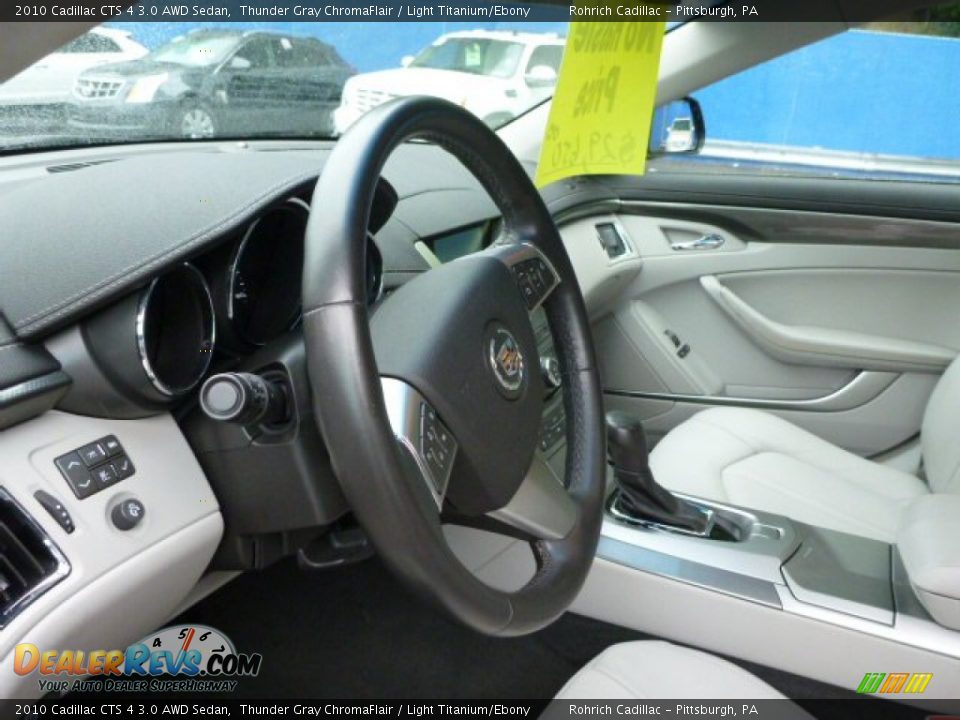 2010 Cadillac CTS 4 3.0 AWD Sedan Thunder Gray ChromaFlair / Light Titanium/Ebony Photo #18