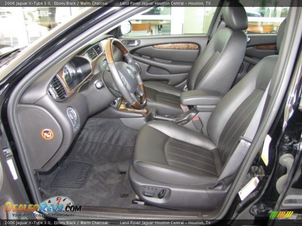 2006 Jaguar X-Type 3.0 Ebony Black / Warm Charcoal Photo #2