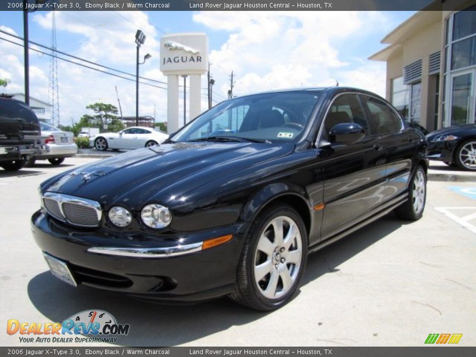 2006 Jaguar X-Type 3.0 Ebony Black / Warm Charcoal Photo #5