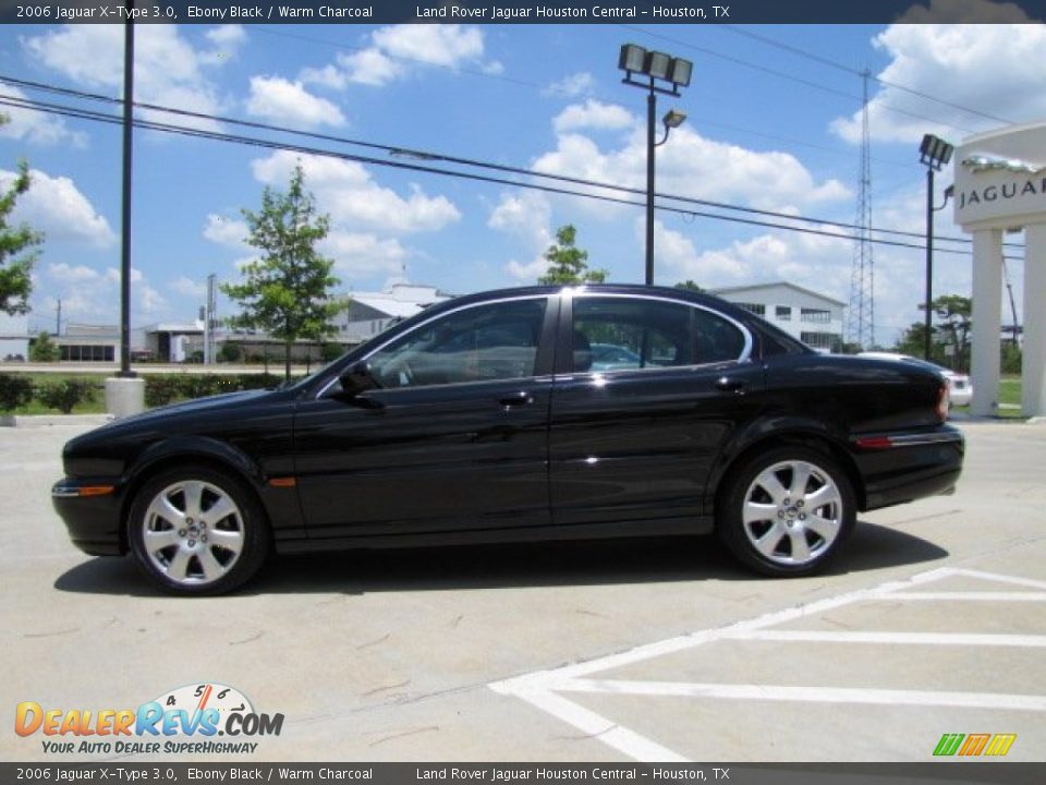2006 Jaguar X-Type 3.0 Ebony Black / Warm Charcoal Photo #7