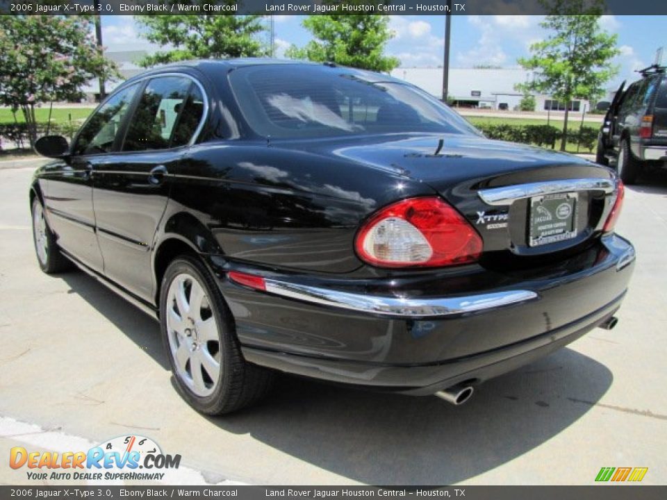 2006 Jaguar X-Type 3.0 Ebony Black / Warm Charcoal Photo #8