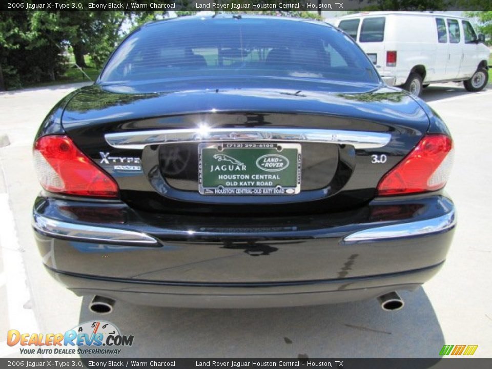 2006 Jaguar X-Type 3.0 Ebony Black / Warm Charcoal Photo #9