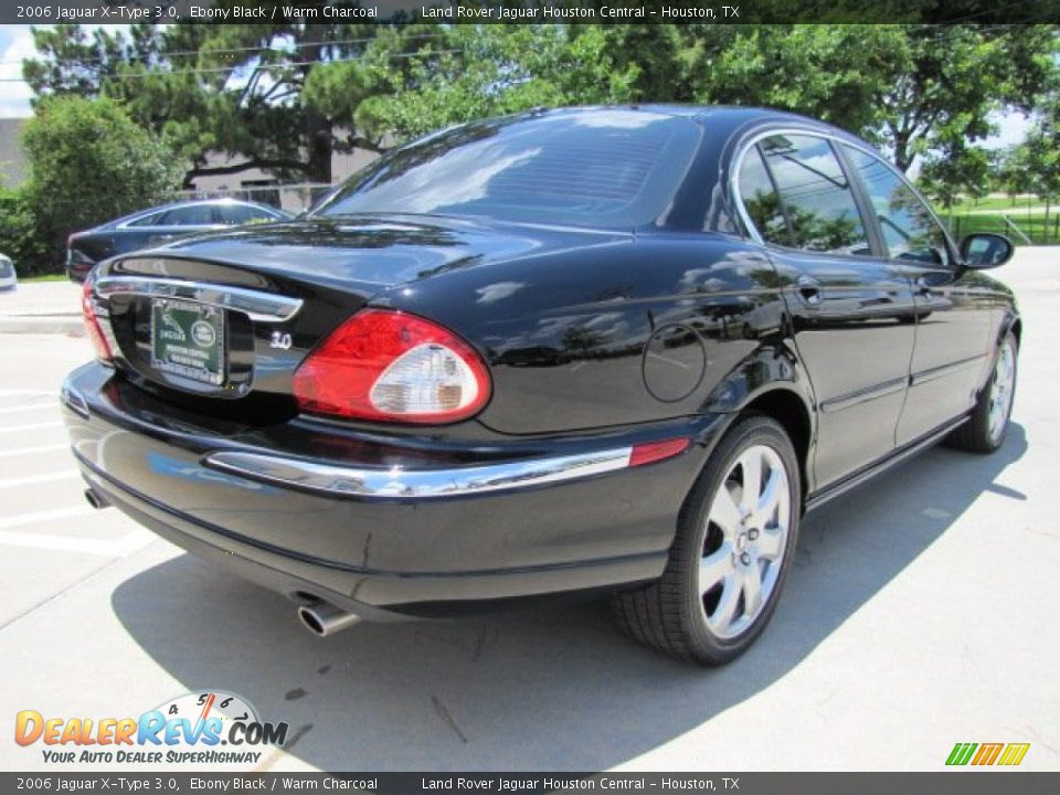 2006 Jaguar X-Type 3.0 Ebony Black / Warm Charcoal Photo #11