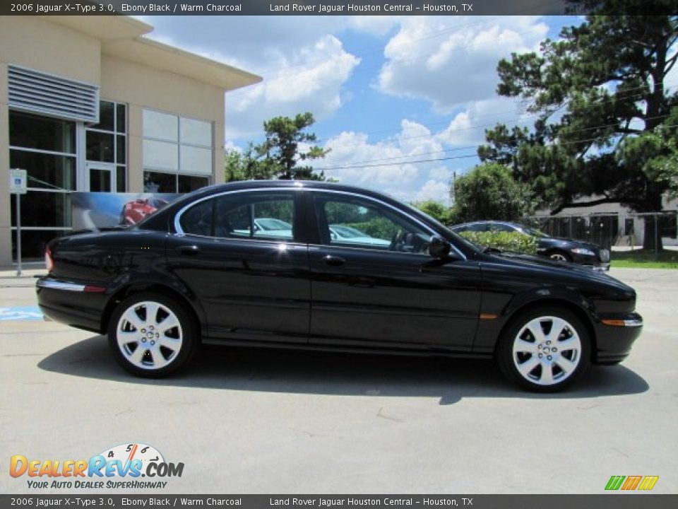 2006 Jaguar X-Type 3.0 Ebony Black / Warm Charcoal Photo #12