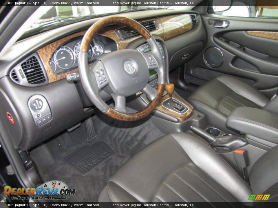 2006 Jaguar X-Type 3.0 Ebony Black / Warm Charcoal Photo #13