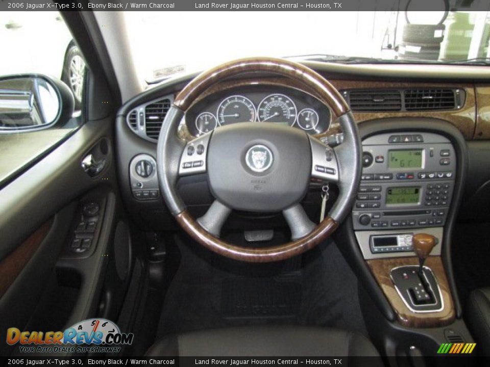 2006 Jaguar X-Type 3.0 Ebony Black / Warm Charcoal Photo #14