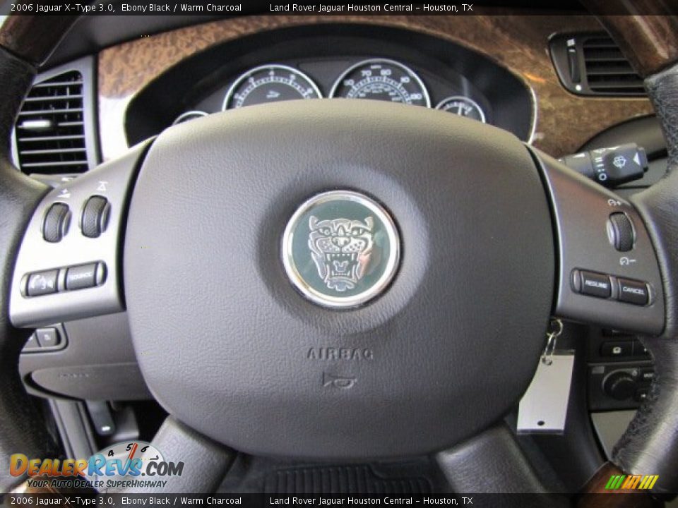 2006 Jaguar X-Type 3.0 Ebony Black / Warm Charcoal Photo #15