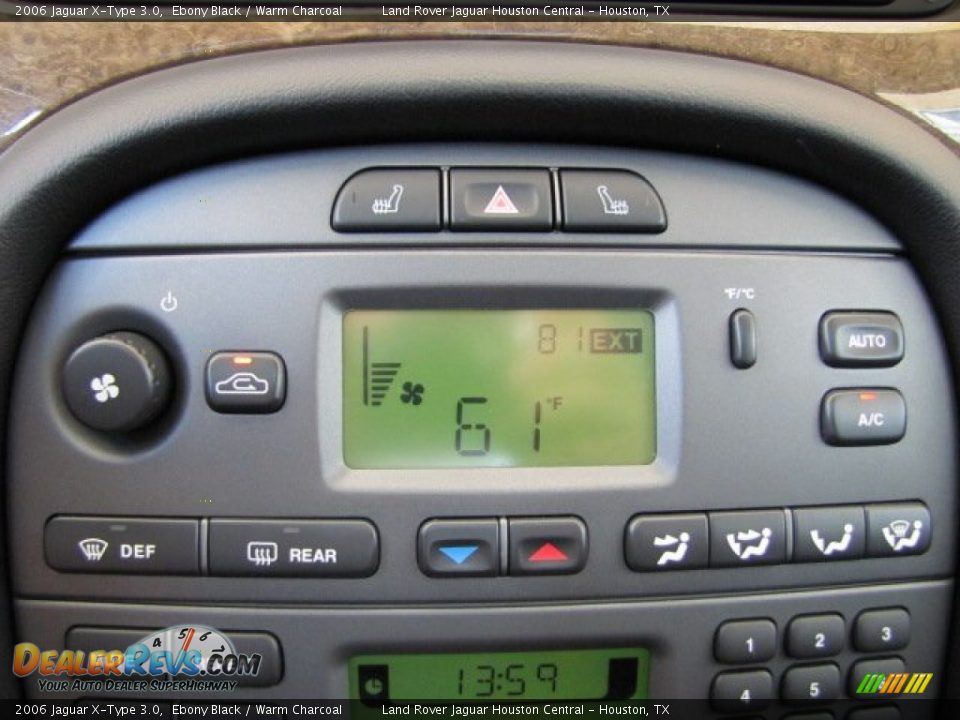 2006 Jaguar X-Type 3.0 Ebony Black / Warm Charcoal Photo #20