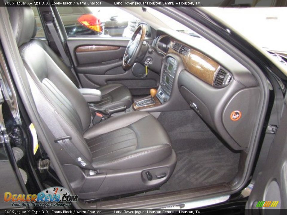 2006 Jaguar X-Type 3.0 Ebony Black / Warm Charcoal Photo #23