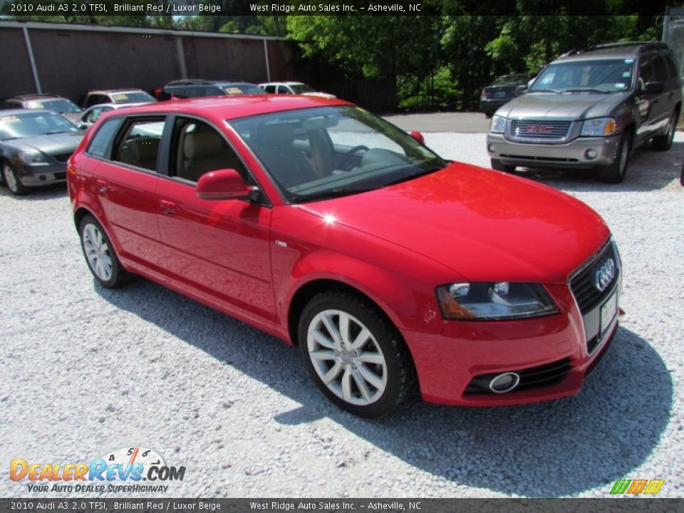2010 Audi A3 2.0 TFSI Brilliant Red / Luxor Beige Photo #1