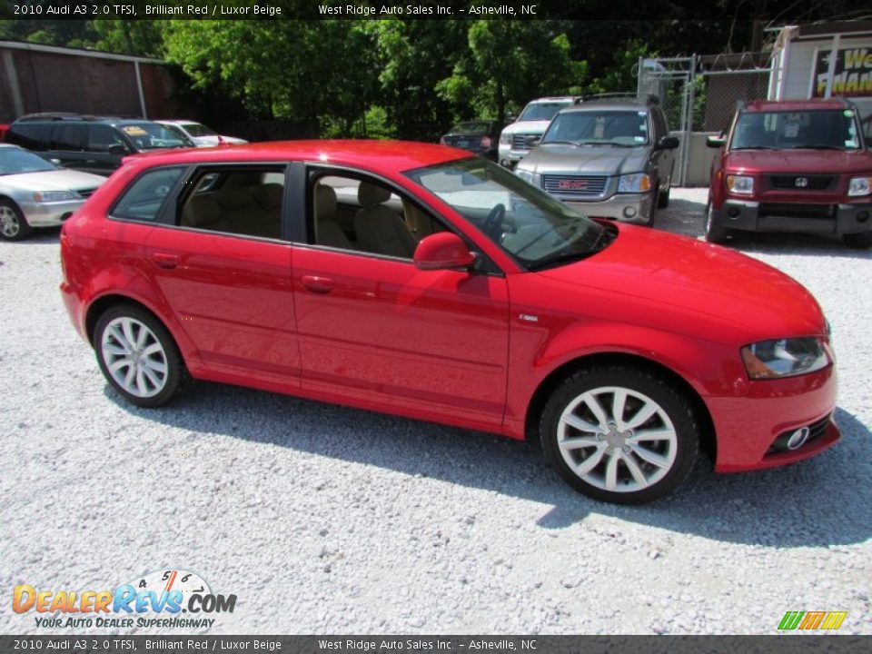 2010 Audi A3 2.0 TFSI Brilliant Red / Luxor Beige Photo #2