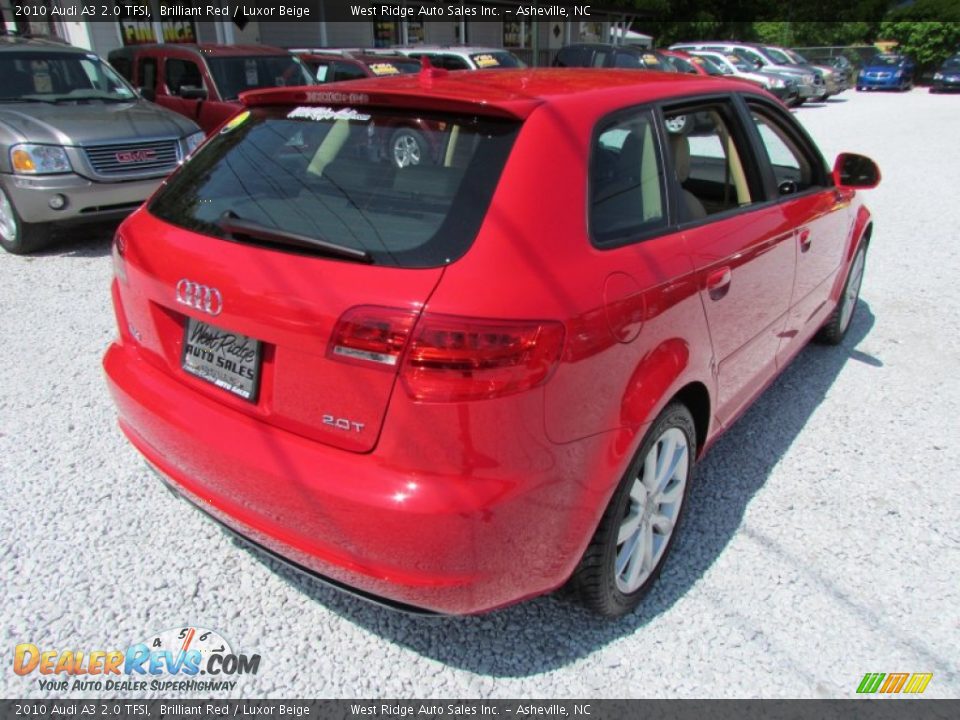 2010 Audi A3 2.0 TFSI Brilliant Red / Luxor Beige Photo #5