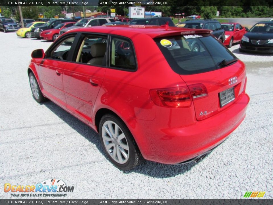 2010 Audi A3 2.0 TFSI Brilliant Red / Luxor Beige Photo #7