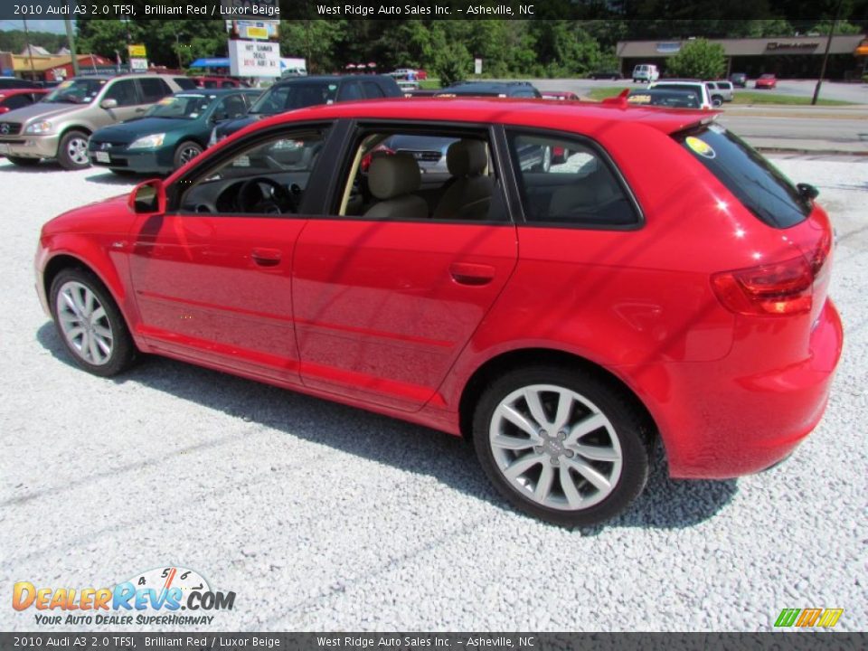 2010 Audi A3 2.0 TFSI Brilliant Red / Luxor Beige Photo #8