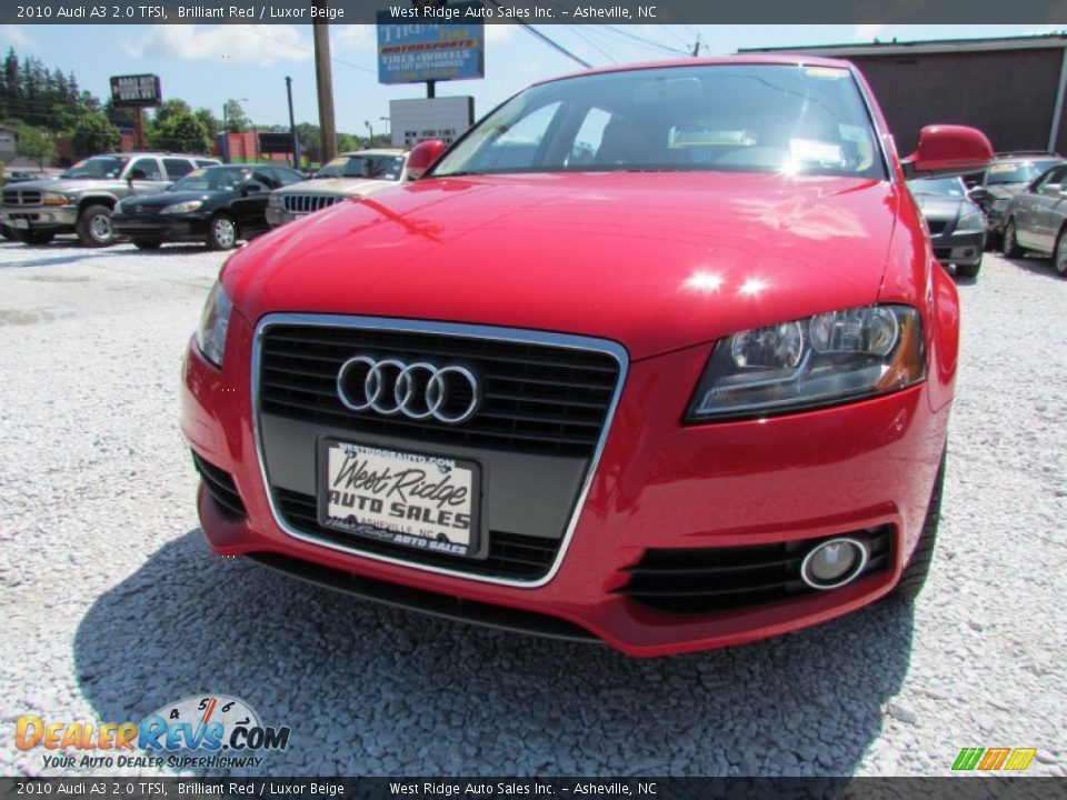 2010 Audi A3 2.0 TFSI Brilliant Red / Luxor Beige Photo #12