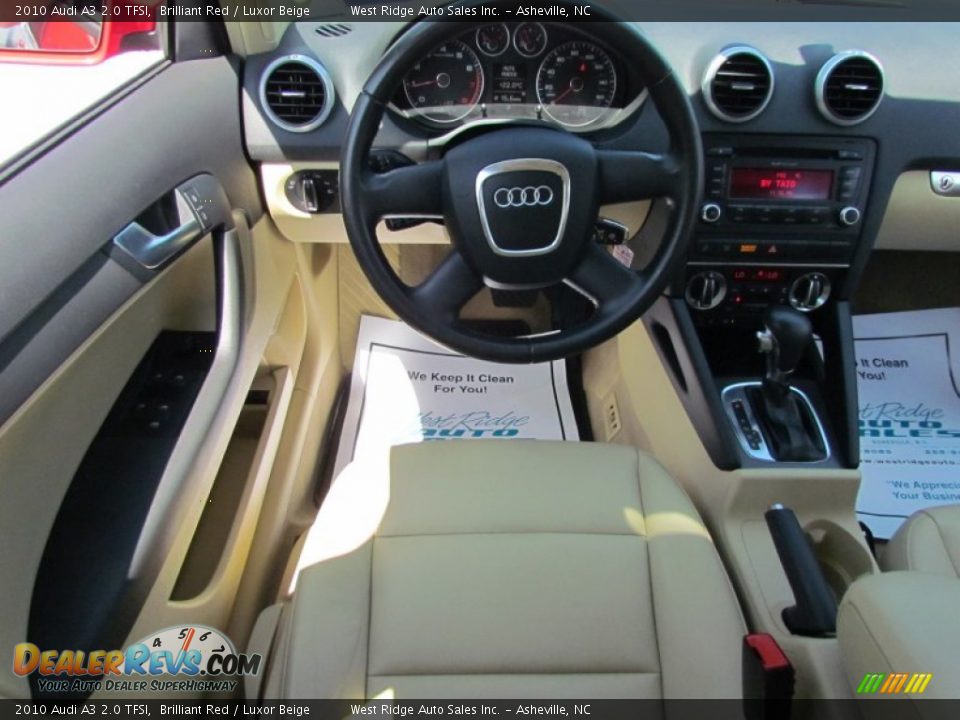 2010 Audi A3 2.0 TFSI Brilliant Red / Luxor Beige Photo #22