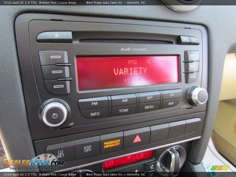 Audio System of 2010 Audi A3 2.0 TFSI Photo #29