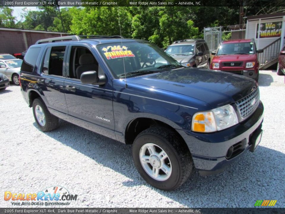 2005 Ford Explorer XLT 4x4 Dark Blue Pearl Metallic / Graphite Photo #1