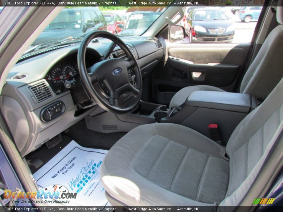 2005 Ford Explorer XLT 4x4 Dark Blue Pearl Metallic / Graphite Photo #23