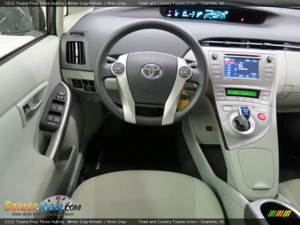 2013 Toyota Prius Three Hybrid Winter Gray Metallic / Misty Gray Photo #6
