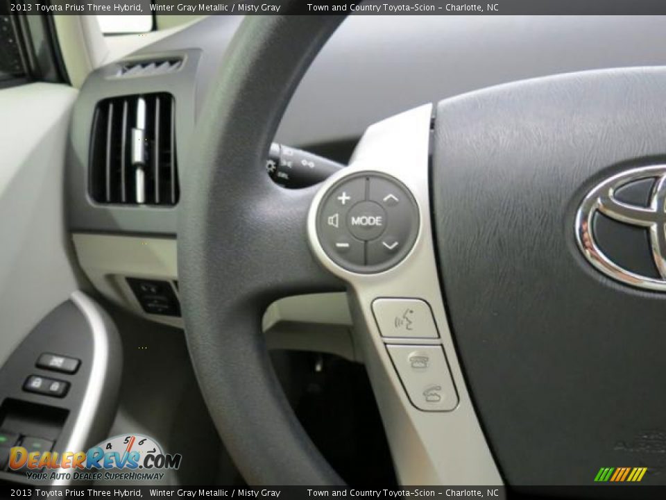 2013 Toyota Prius Three Hybrid Winter Gray Metallic / Misty Gray Photo #16