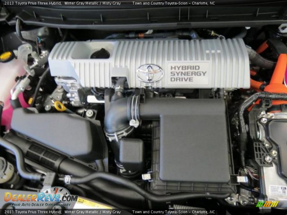 2013 Toyota Prius Three Hybrid Winter Gray Metallic / Misty Gray Photo #24