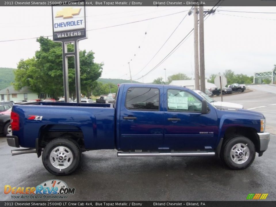 2013 Chevrolet Silverado 2500HD LT Crew Cab 4x4 Blue Topaz Metallic / Ebony Photo #2