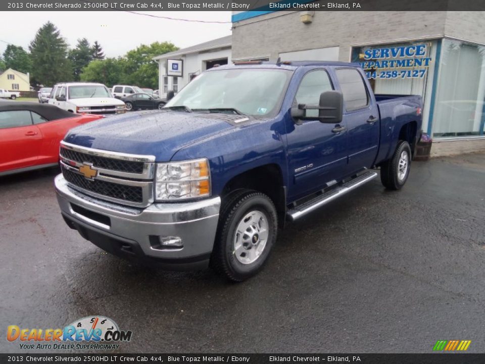 2013 Chevrolet Silverado 2500HD LT Crew Cab 4x4 Blue Topaz Metallic / Ebony Photo #7