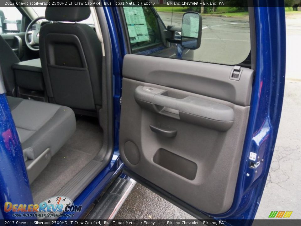 2013 Chevrolet Silverado 2500HD LT Crew Cab 4x4 Blue Topaz Metallic / Ebony Photo #17