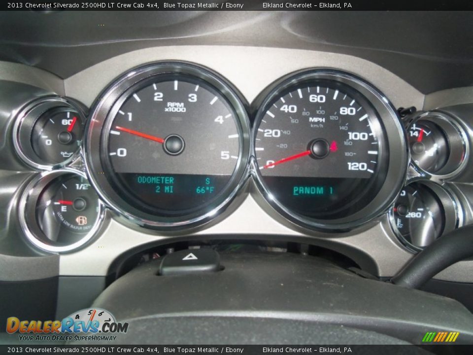 2013 Chevrolet Silverado 2500HD LT Crew Cab 4x4 Blue Topaz Metallic / Ebony Photo #36